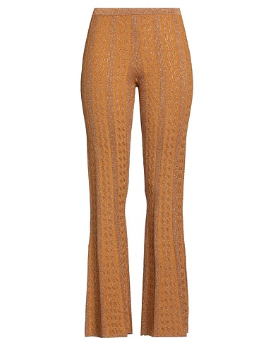 SANDRO Casual trouser Mustard 53% Polyester, 24% Polyamide, 20% Metallic Polyester, 3% Elastane