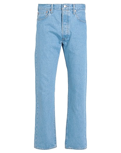 LEVI'S Denim trousers 501® 54 LIGHT INDIGO - WORN IN
 Blue 100% Cotton