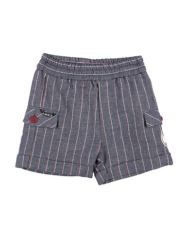 MONNALISA Shorts & Bermuda Navy blue 70% Cotton, 29% Linen, 1% Elastane