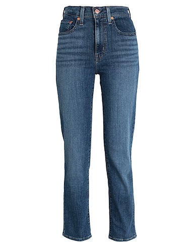 LEVI'S Denim trousers 724 HIGH RISE STRAIGHT MED INDIGO - WORN IN
 Blue 60% Cotton, 23% Viscose, 16% Polyester, 1% Elastane