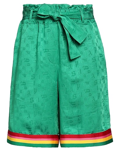 PALM ANGELS Shorts & Bermuda Green 53% Acetate, 47% Viscose, Polyester