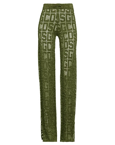 GCDS Casual pants Military green 70% Viscose, 15% Polyester, 15% Metallic fiber