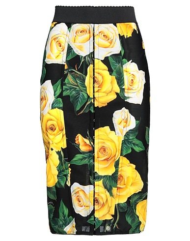 DOLCE&GABBANA Midi skirt Black 84% Polyamide, 16% Elastane