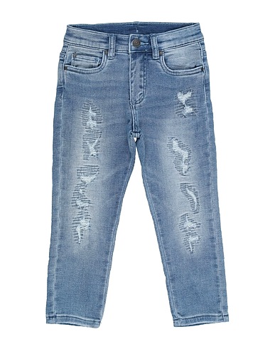 MONNALISA Denim trousers Blue 89% Cotton, 10% Polyester, 1% Elastane