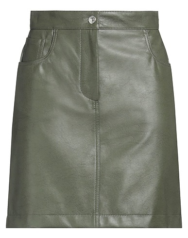 MSGM Mini skirt Military green 97% Polyester, 3% Elastane