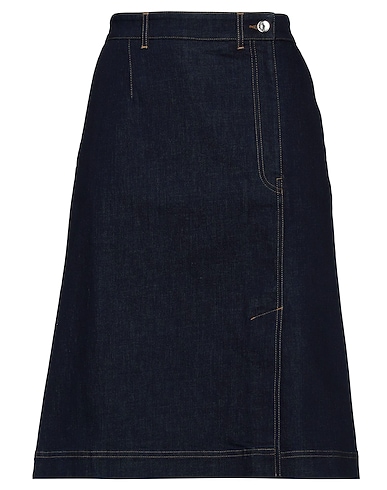 DOLCE&GABBANA Denim skirt Blue 97% Cotton, 3% Elastane, Zamak, Calfskin