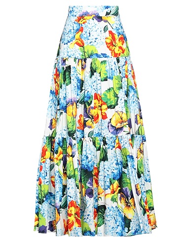 DOLCE&GABBANA Langer Rock Weiß 100% Baumwolle