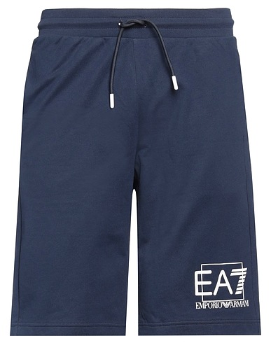 EA7 ショートパンツ＆バミューダパンツ ミッドナイトブルー コットン 100%