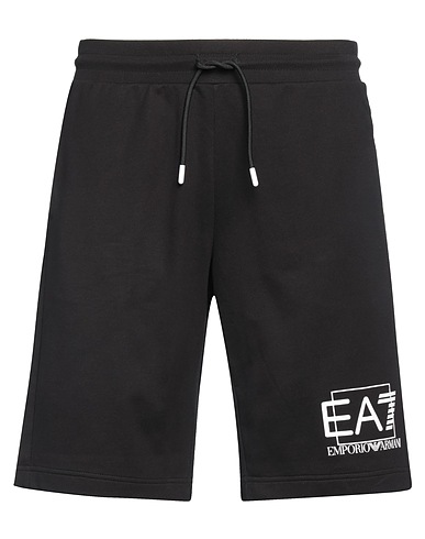 EA7 ショートパンツ＆バミューダパンツ ブラック コットン 100%
