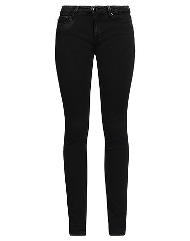 LOVE MOSCHINO Denim trousers Black 90% Cotton, 8% Elastomultiester, 2% Elastane