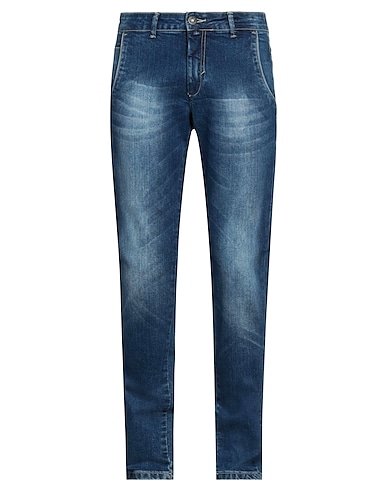 PHARLEY - NEW YORK Denim trousers Blue 99% Cotton, 1% Elastane