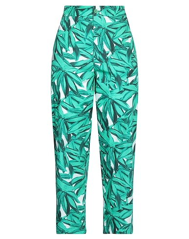VICTORIA C. Casual trouser Green 100% Cotton