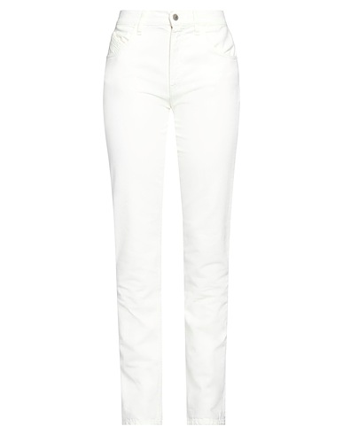 THE ATTICO Denim trousers Ivory 100% Cotton