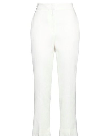 BCBGMAXAZRIA クラシックパンツ ホワイト リネン 100%