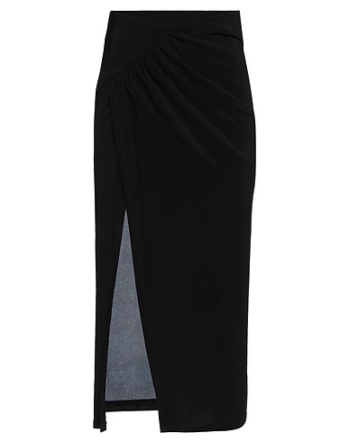 PINKO Midi skirt Black 94% Viscose, 6% Elastane