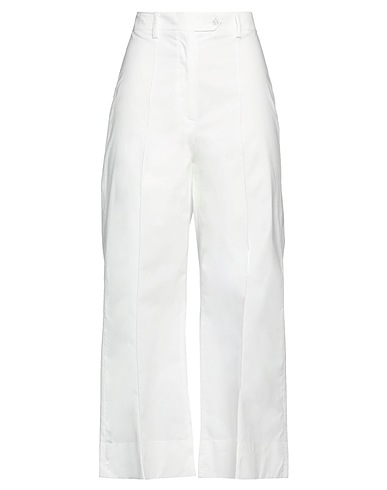 STELLA JEAN Casual pants White 100% Cotton