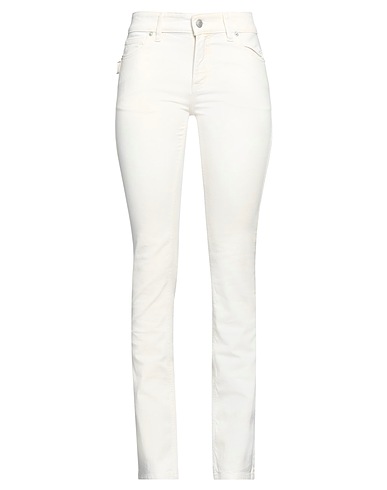 ZADIG&VOLTAIRE Denim trousers Ivory 97% Cotton, 3% Elastane