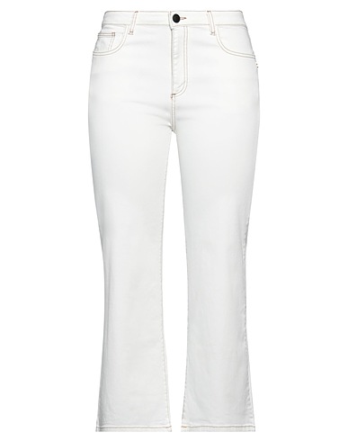 BALLANTYNE Bootcut Jeans White 97% Cotton, 3% Elastane