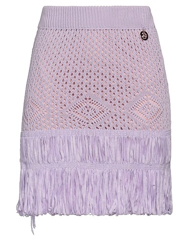 GAëLLE Paris Mini skirt Lilac 50% Cotton, 31% Acrylic, 19% Polyamide, Viscose, Elastane