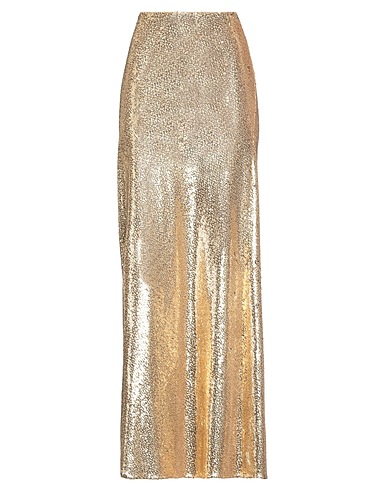 PATRIZIA PEPE Long skirt Gold 100% Polyamide