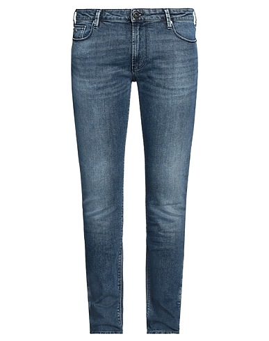 EMPORIO ARMANI Denim trousers Blue 99% Cotton, 1% Elastane