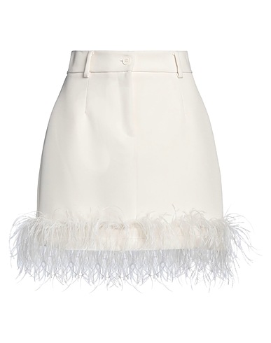 VICOLO Mini skirt White 96% Polyester, 4% Viscose
