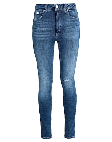CALVIN KLEIN JEANS Denim trousers Blue 94% Cotton, 4% Elastomultiester, 2% Elastane