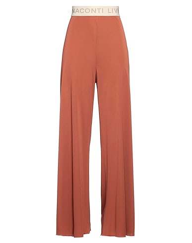 LIVIANA CONTI Palazzo pant MARRONE 100% Viscose