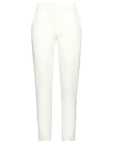TENSIONE IN Casual trouser Cream 89% Polyester, 11% Elastane