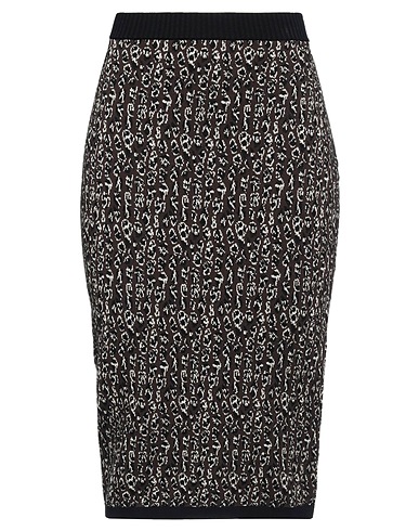 LIU •JO Midi skirt Dark brown 83% Polyester, 10% Metallic Polyester, 5% Polyamide, 2% Elastane