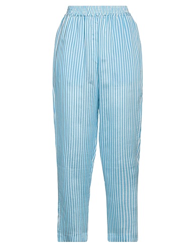 TELA Pantalone Turchese 82% Viscosa, 18% Seta