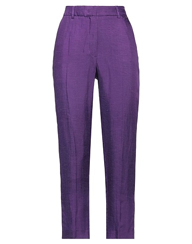 LIU •JO Casual pants Purple 74% Viscose, 26% Linen