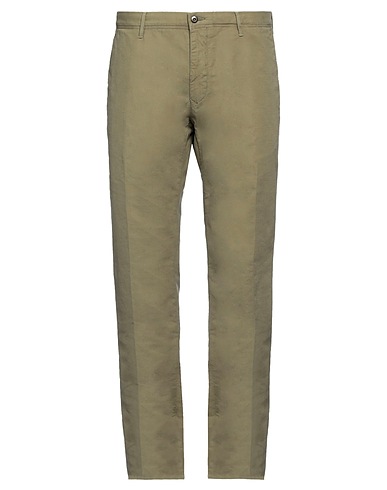 INCOTEX Casual trouser Military green 96% Cotton, 4% Elastane
