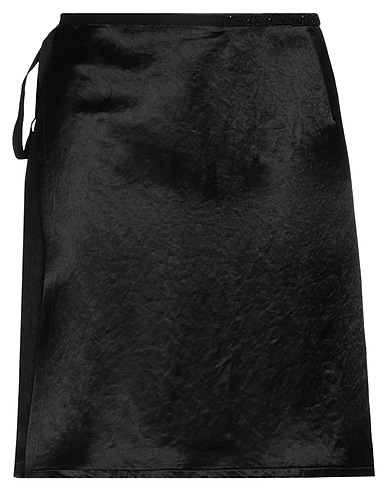 ANN DEMEULEMEESTER Mini skirt Black 100% Acetate, Cotton, Glass