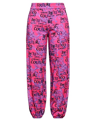 VERSACE JEANS COUTURE Casual pants Magenta 100% Cotton