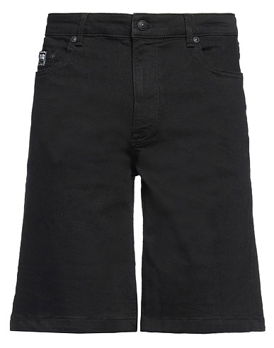VERSACE JEANS COUTURE Denim shorts Black 98% Cotton, 2% Elastane