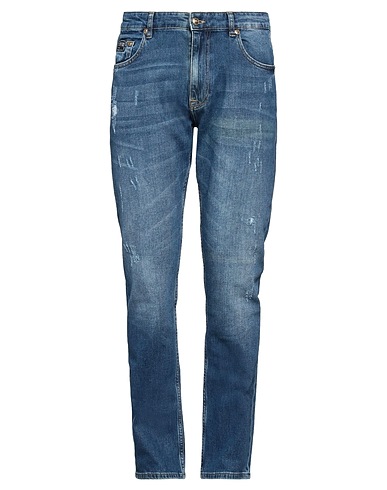 VERSACE JEANS COUTURE Denim trousers Blue 98% Cotton, 2% Elastane