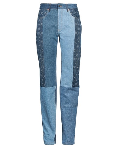MARINE SERRE Denim trousers Blue 100% Cotton