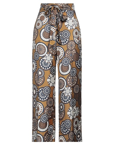 'S MAX MARA Casual trouser Khaki 100% Silk