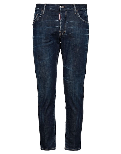 DSQUARED2 Denim trousers Blue 98% Cotton, 2% Elastane, Calfskin