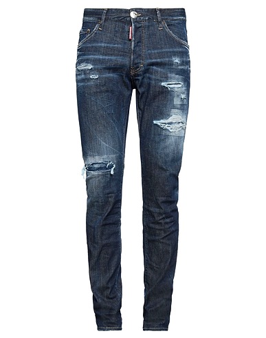 DSQUARED2 Straight leg BLU 92% Baumwolle, 6% Elastomultiester, 2% Elastan