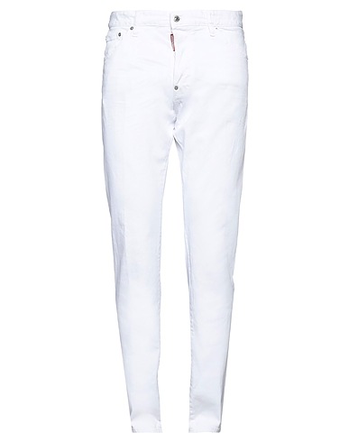 DSQUARED2 Denim trousers White 98% Cotton, 2% Elastane