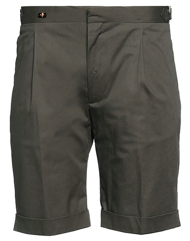 MOORER Shorts & Bermuda Military green 97% Cotton, 3% Elastane