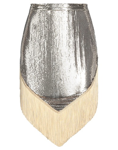 RABANNE Minigonna Oro 70% Alluminio, 30% Viscosa