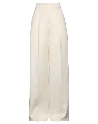 MOORER Pantalone Avorio 70% Viscosa, 30% Lino
