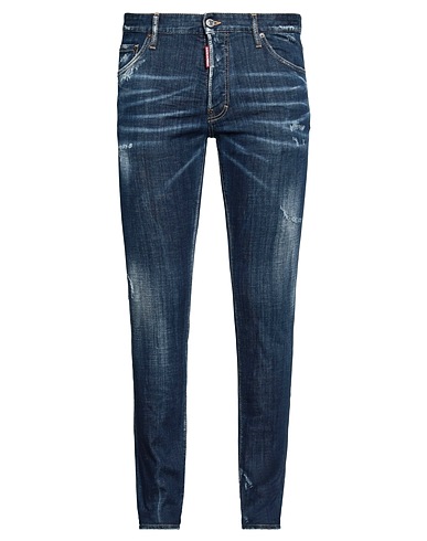 DSQUARED2 Denim pants Blue 98% Cotton, 2% Elastane, Calfskin