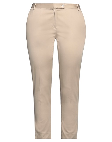 EMISPHERE Casual trouser Beige 97% Cotton, 3% Elastane