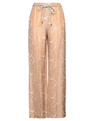ALYSI Pantalon CHOCOLAT Marron clair 100% Cupro