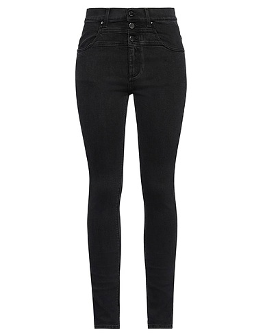 KARL LAGERFELD Denim trousers Black 99% Cotton, 1% Elastane