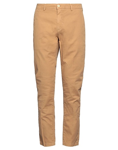 YAN SIMMON Casual pants Camel 98% Cotton, 2% Elastane